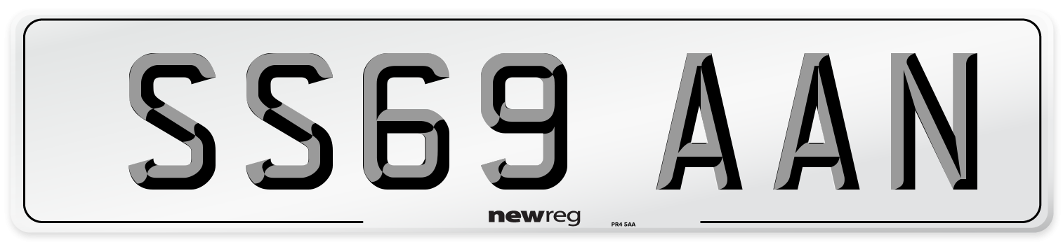 SS69 AAN Number Plate from New Reg